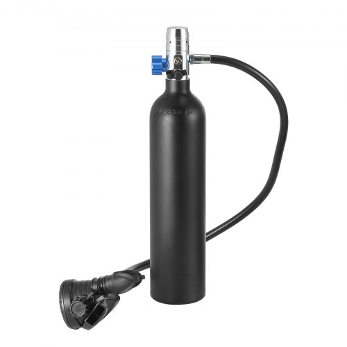 Scuba Tank 1L 9x36 cm Sort, Aluminium, Dykkeriltank
