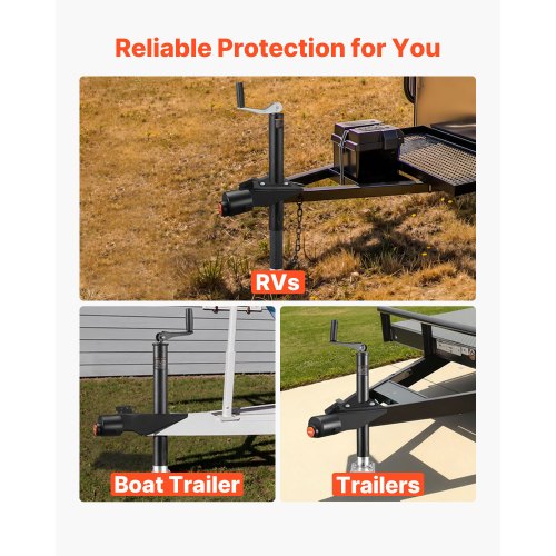 Trailerlås, 142x175 mm, Tyverisikret kraftig stål