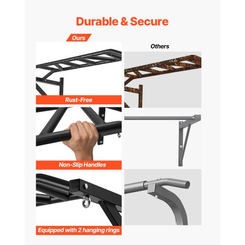 Pull Up Bar, 126x58.6x45.6 cm, Sort, Stål