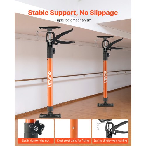 Støttestang, teleskopisk justerbar 2-pak, 54x155 cm, stål