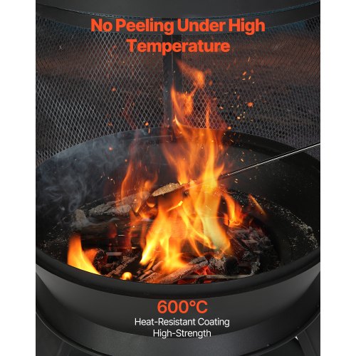Chiminea, 50x110 cm, Sort, Jern