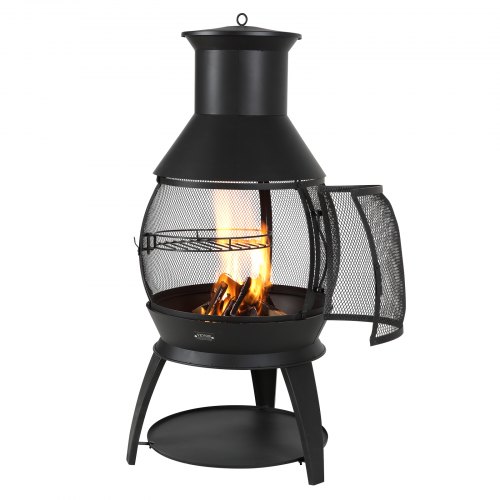 Chiminea, 50x110 cm, Sort, Jern