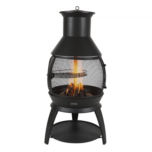 Chiminea, 50x110 cm, Sort, Jern
