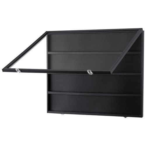 Sportkortdisplay, 77,5x61,7x5,3 cm, Svart, Låsbart träram