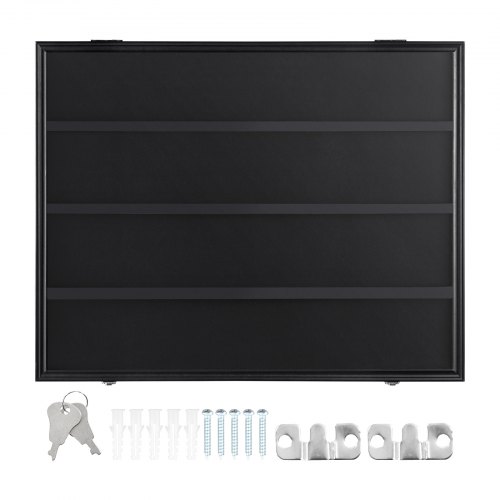 Sportkortdisplay, 77,5x61,7x5,3 cm, Svart, Låsbart träram