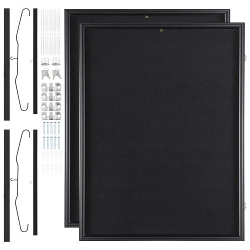 Jersey udstillingsramme, 59,2x79,2x3,8 cm, Sort, Træ skyggeboks