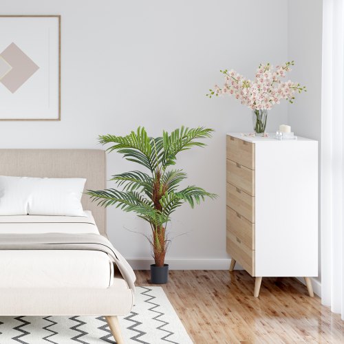 Konstgjord palm, 80x80x121,9 cm, Grön, PE-material