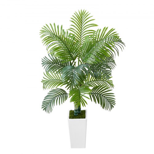 Konstgjord Areca Palm, 100x79x155 cm, Vit, PE-material