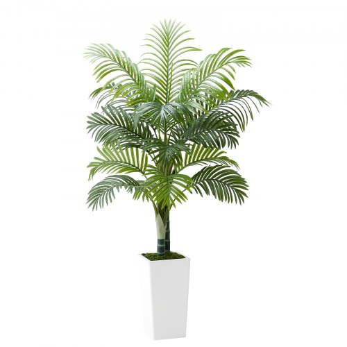 Konstgjord Areca Palm, 100x79x155 cm, Vit, PE-material