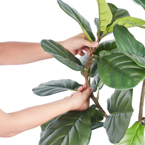 Kunstig Fiddle Leaf Fig Træ, 78x78x155,6 cm, Grøn, PE Materiale