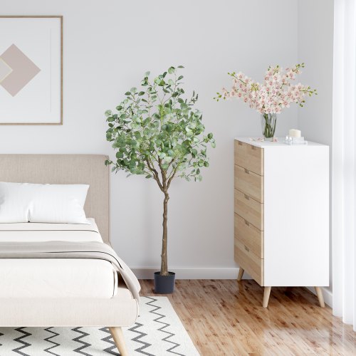 Tekokasvi eukalyptus, 80x80x181 cm, vihreä, PE-materiaali