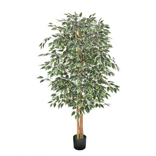 Kunstig Ficus Træ, 88x88x185 cm, Grøn, Silke Stof