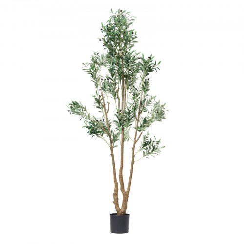 Kunstigt oliventræ, 90x107x215 cm, Grøn, Indendørs kunstig plante