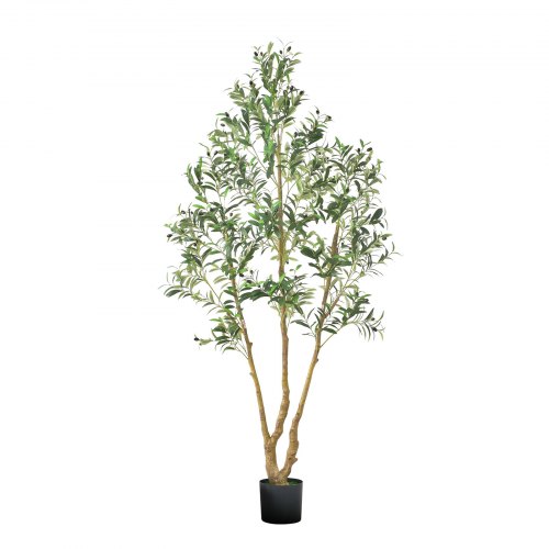 Kunstigt oliventræ, 90x107x215 cm, Grøn, Indendørs kunstig plante