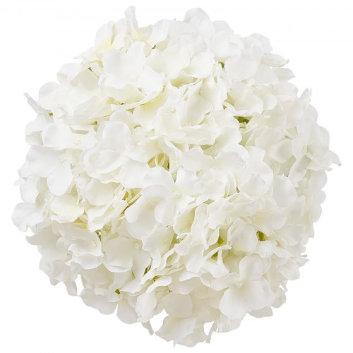 Kunstige blomster, Hortensia, 15,2x15,2x25 cm, Hvid, Silke