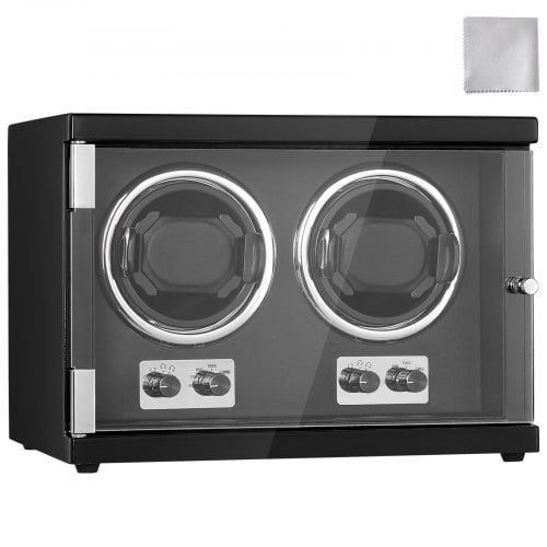 Urbevæger, Dobbelt Automatisk, 82x81 mm, Sort, Høj-Densitetsplade