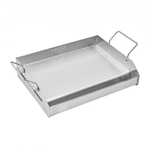 Grillplatta, Rostfritt Stål, Plan Yta, 43,2x33 cm, Stålfärg