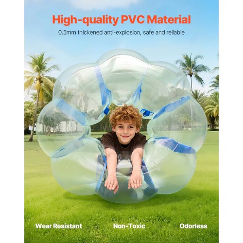 Oppustelig Bumper Ball 115x115x90 cm Blå Striber, PVC