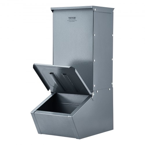 Grisfoderautomat, 49,5x30x75 cm, Stål, Utomhus foderautomat för boskap