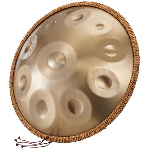 Handpan-trumma 55,9x55,9x25 cm Guld, Stålinstrument