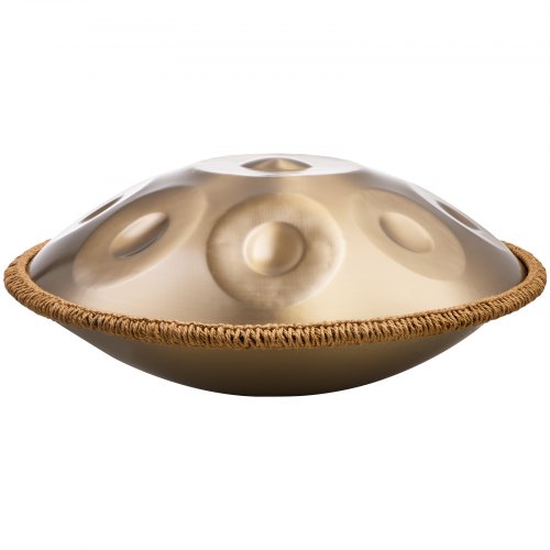 Handpan-trumma 55,9x55,9x25 cm Guld, Stålinstrument