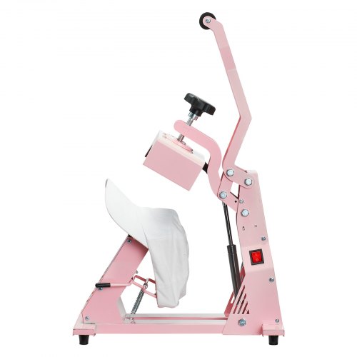 Hat Heat Press Maskine, 40.5x23x37.5 cm, Pink, til sublimationsprojekter