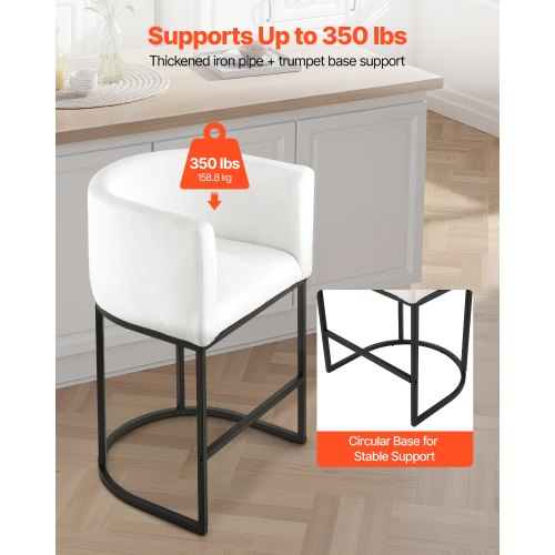 Barstolset, 56,5x51,5x87 cm, Vit, Tygklädsel