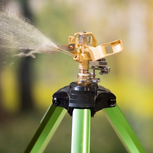 Impactsprinkler, 80x93,5x94 cm, justerbar højde, messing, vanding