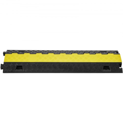 Kabelbeskytter rampe, 91,8x25x4,3 cm, sort gul, kraftig TPU