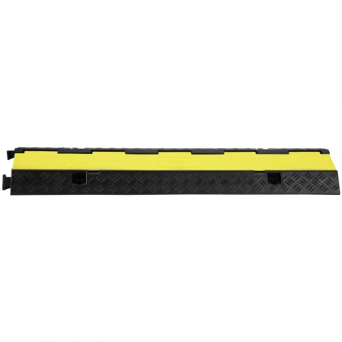 Kabelbeskytter rampe, 98x24x4,5 cm, sort gul, gummi