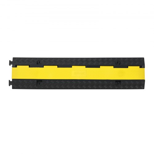 Kabelbeskytter rampe, 32x31 mm, sort gul, kraftig gummi