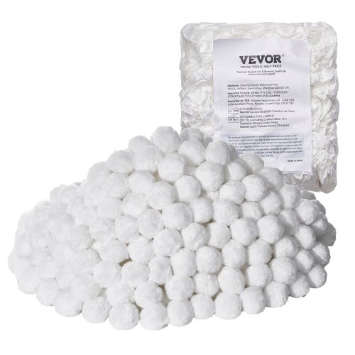 Poolfilterbollar, 2,1 kg, Blå, Polyesterfiber filtermedia