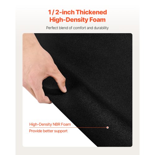 Salonstol måtte, 1225x1505x13 mm, Sort, Anti-træthed PVC