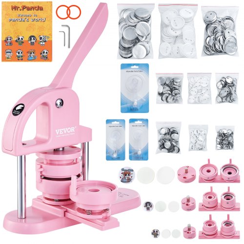 Knappefremstillingsmaskine, 28,5x9x34,5 cm, Pink, Plast