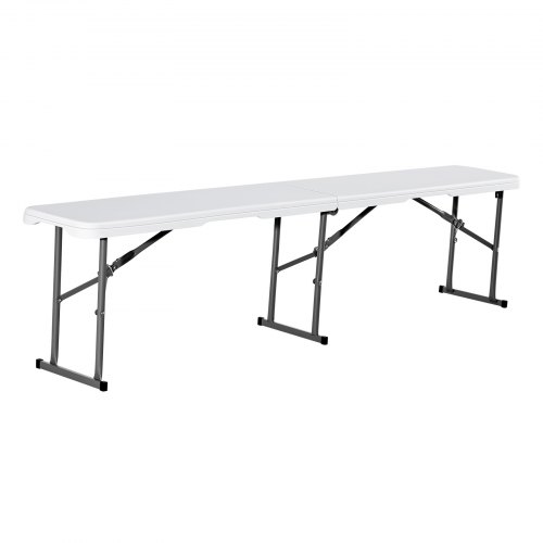 Taitettava penkki, 182x28x43 cm, valkoinen, HDPE Taitettava penkki, 182x28x43 cm, valkoinen, HDPE