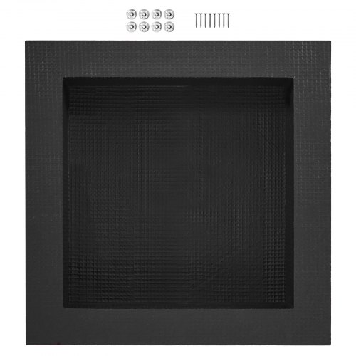 Bruseniche 40,64x40,64x10 cm Sort, vandtæt opbevaring