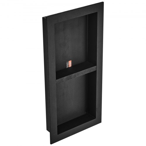 Bruseniche dobbelt hyldeorganisator, 40,64x81,28x10 cm, sort, vandtæt opbevaring Bruseniche dobbelt hyldeorganisator, 40,64x81,28x10 cm, sort, vandtæt opbevaring