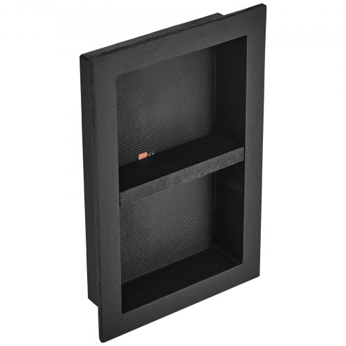 Bruseniche dobbelt hylde organizer, 40,6x61 cm, sort, vandtæt opbevaring