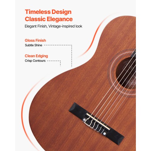 Klassisk guitar, 90 cm, naturtræ, startpakke