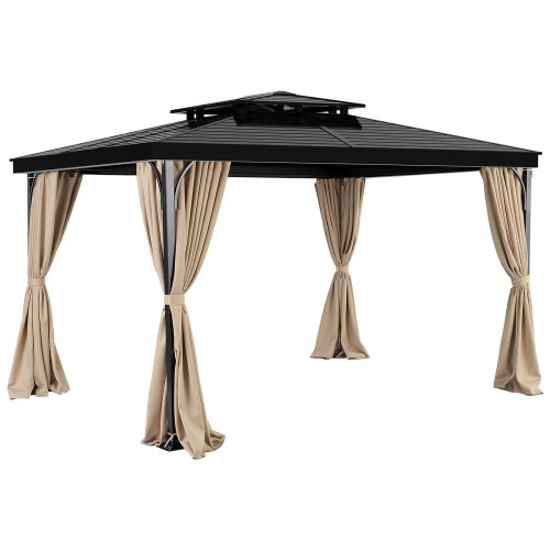 Paviljongin verhot, 281x341x214 cm, khaki, vedenpitävä polyesteri Paviljongin verhot, 281x341x214 cm, khaki, vedenpitävä polyesteri