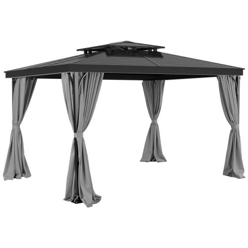 Pavillon Gardiner, 283x340x203.5 cm, Grå, Polyester