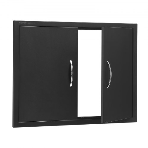 BBQ adgangsdør 78,8x61x4,6 cm sort, kold plade