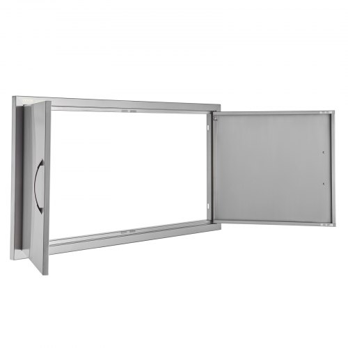 BBQ adgangsdør 1067x534x45 mm rustfrit stål