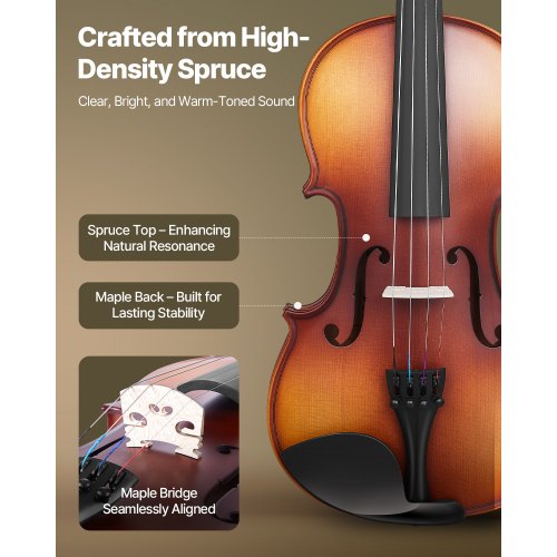 Violin, 600x210x85 mm, Brun, Massivt Træ