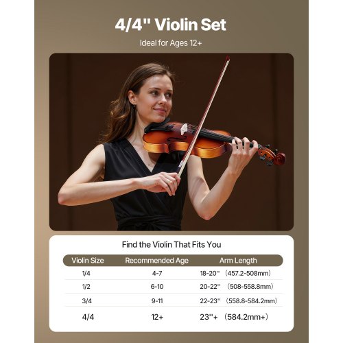 Violin, 600x210x85 mm, Brun, Massivt Træ