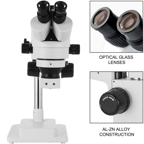 Stereo mikroskop 3,5X-90X, trinokulær, dobbeltarmet, justerbar bom