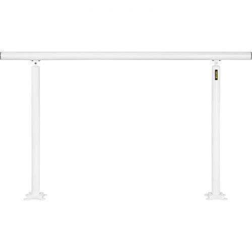 Trappegelænder-sæt, 152,8x91 cm, Hvid, Aluminium