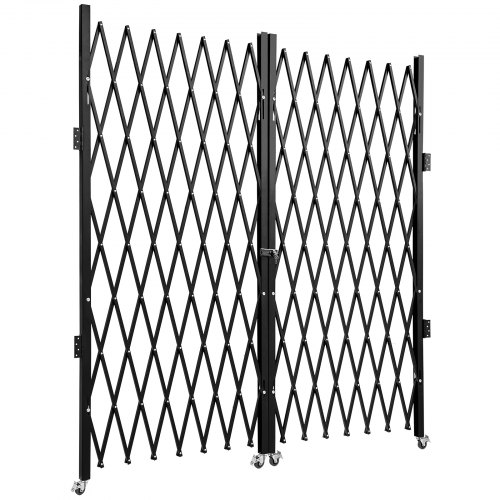 Turvaportti, kaksinkertainen taitto-ovi, 382x214 cm, musta, teräs