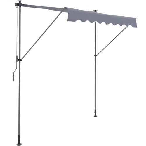 Säädettävä markiisi, 198x119 cm, ulkokäyttöön, aurinkosuoja, teräs