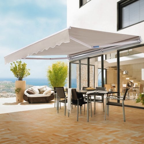Udtrækkelig markise 244x213 cm vandafvisende polyester udendørs skygge